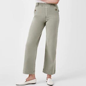 SPANX Stretch Twill Cropped Wide Leg Pant - size S